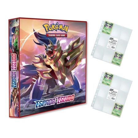 Pasta Album Tipo Fichário Pokémon - Trading Card Game Tcg - Escorrega o  Preço