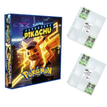 Fichário para guardar cartas-TEMA(Pikachu White)Pokemon-SEM folha em  Promoção na Americanas