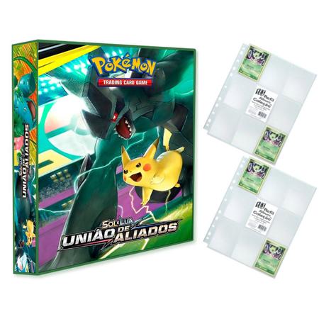 Álbum Pasta Fichário Pokemon com 10 Folhas YES 9 Bolsos Eevee Evoluções  Capa Dura Reforçado Colecão - Pokémon Cards Copag - Pasta Fichário -  Magazine Luiza