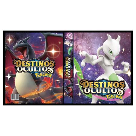 Fichário para guardar cartas-TEMA(Mewtwo)Pokemon-COM folhas em Promoção na  Americanas