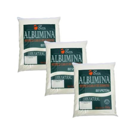 Imagem de Albumina CP Ovos - 1,5kg - 80% Proteína - Suplemento Integral - (3x500gr)