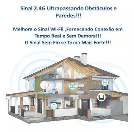 Imagem de Alcance Máximo, Sinal Forte: Repetidor Wifi 4 Antenas