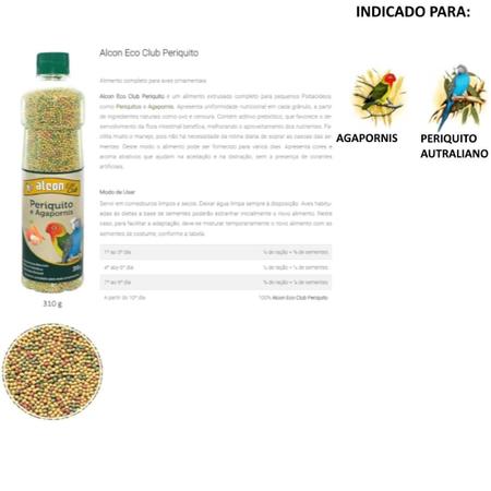 Imagem de Alcon Eco Club Periquito 310g - Alimento Completo para Aves