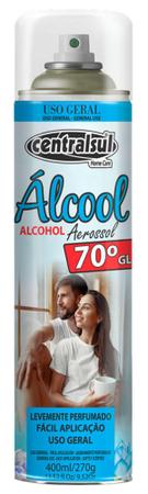 Imagem de Alcool Aerossol 70º para Limpeza Geral 400ml Perfumado Centralsul