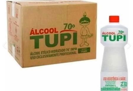 Imagem de Alcool liquído 1l 70% tupi com 12 unidades