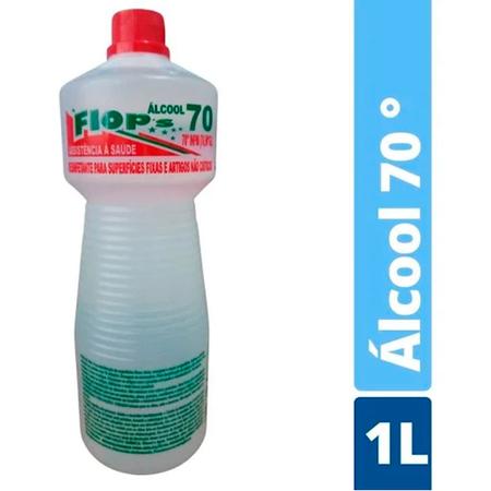 Imagem de Álcool Liquido Etílico Hidratado Flops 70% 1 Litro Bactericida
