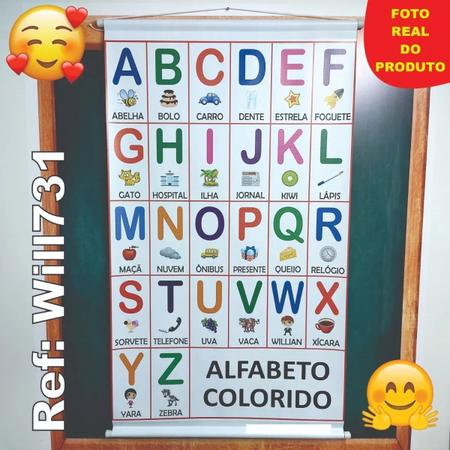 Alfabeto Colorido Infantil Escolar Painel Lona - Will731 - amoadesivo -  Brinquedos Educativos - Magazine Luiza