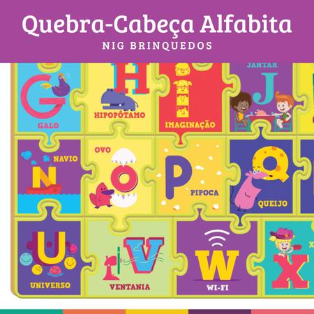 Imagem de Alfabeto Mundo Bita Quebra-Cabeça Alfabita Nig Brinquedos