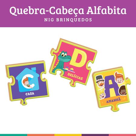Imagem de Alfabeto Mundo Bita Quebra-Cabeça Alfabita Nig Brinquedos