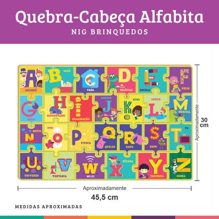 Imagem de Alfabeto Mundo Bita Quebra-Cabeça Alfabita Nig Brinquedos