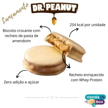 Alfajor Com Whey Protein Bolacha 12un De 55g Cada Dr Peanut Leite