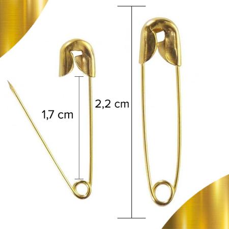 Alfinete De Segurança 00 Ouro - Com 100 Unidades - BRX Imagem de Alfinete De Segurança 00 Ouro - Com 100 Unidades - BRX