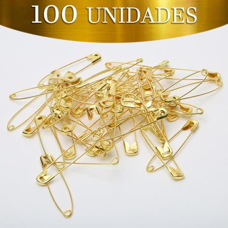 Alfinete De Segurança 00 Ouro - Com 100 Unidades - BRX Imagem de Alfinete De Segurança 00 Ouro - Com 100 Unidades - BRX