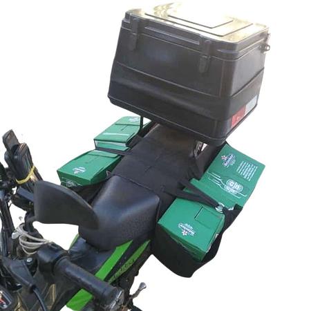 Imagem de Alforge Lateral para Moto com baú Universal cargo entrega Motoboy