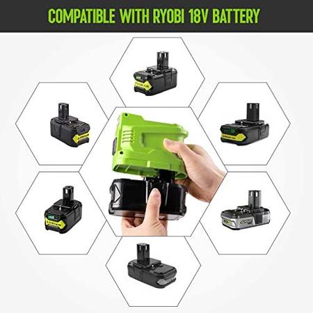 Alian para Ryobi 150 Watt alimentado Gerador de inversor, 18V DC para AC  110V 120v, como fonte de energia portátil, para Ryobi 18 Volt lítio Bateria  USB Charger Adapter, para Ryobi Power