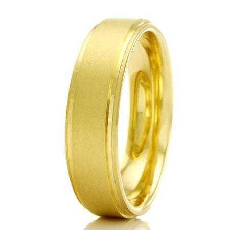 Imagem de Aliança de casamento masculina em Ouro 18k 750 WM Joias 5,5MM M2337