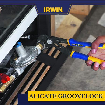 Imagem de Alicate Bomba D'água Irwin Groovelock 12'' Bico de Papagaio Automático (Aperto Rápido) Profissional Vise-Grip 2078110