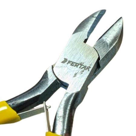 Alicate De Corte Mini Com Mola 4.5" Fertak Imagem de Alicate De Corte Mini Com Mola 4.5" Fertak
