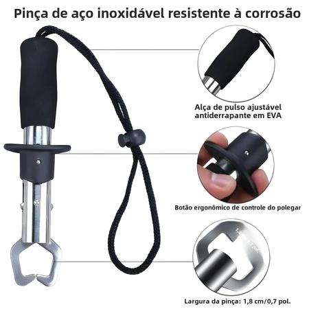 Imagem de Alicate De Pesca Tesoura Pinça Pinça Lipgrip Acessório Conjunto Ferramenta Cortador Clipe Braçadeira