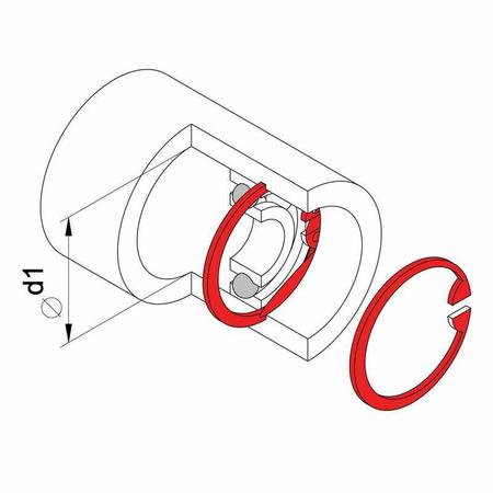 Imagem de Alicate Para Anéis Interno Reto 9 Tramontina Pro