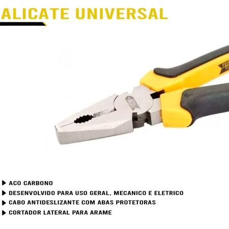 Imagem de Alicate Universal Multifuncional Profissional Fertak 8polegadas