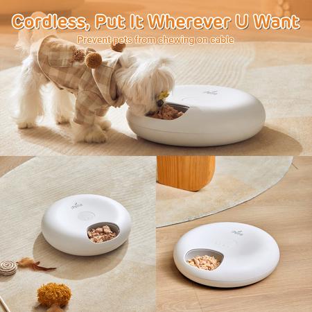 Imagem de Alimentador automático para animais de estimação iPettie Donuts Frost 6 Meal Cordless