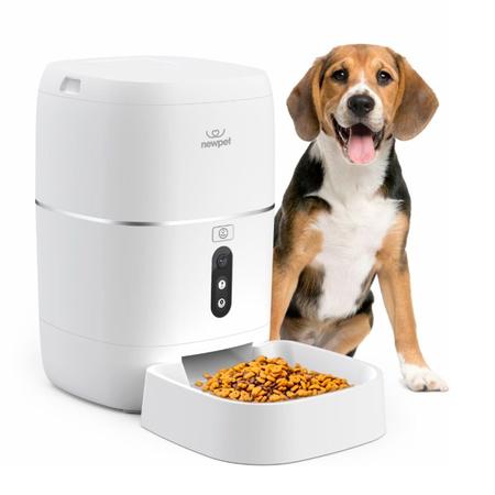 Imagem de Alimentador automático Pet Tuya Com App 6L Alimentador Inteligente Para Gatos e Cães Dispenser Com Comando De Voz E Câmera 