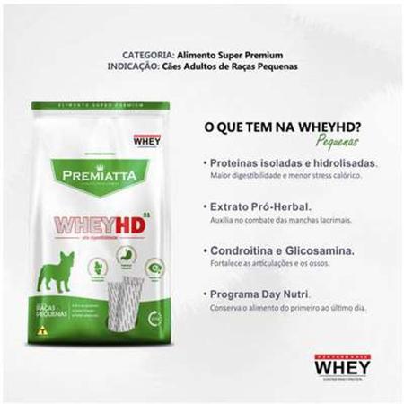 Imagem de Alimento Premiatta Whey HD Whey HD 31 Cães s Raças Pequenas para cão adulto de raça pequena sabor mix em sacola de 6kg