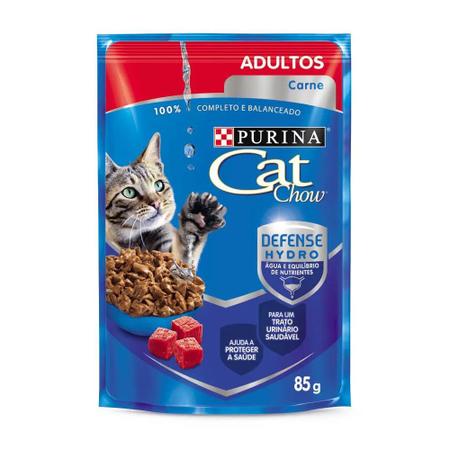Imagem de Alimento úmido Cat Chow Adultos Carne ao Molho para Gatos - Nestlé Purina (85g)
