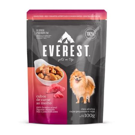 Imagem de Alimento Úmido Super Premium Everest Cães Adultos Pequeno e Mini Porte Cubos de Carne ao Molho