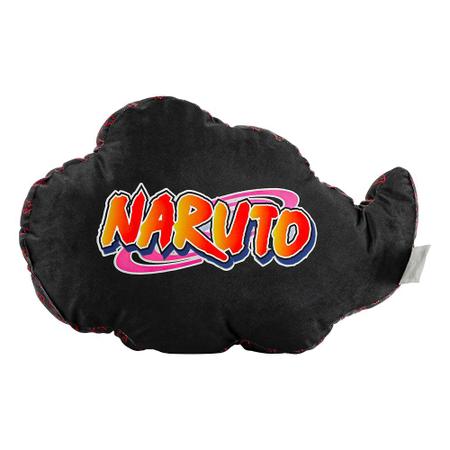 Almofada Naruto Nuvem Akatsuki Formato 3D Aveludada Oficial