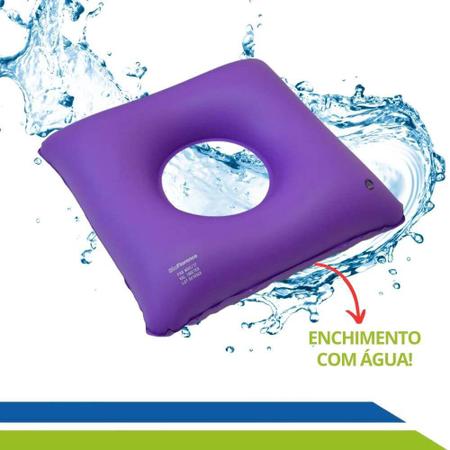 Imagem de Almofada Caixa de Ovo Quadrada Água com Orifício Anti Escaras Bioflorence Cod 102-0004