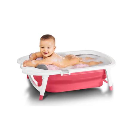 Imagem de Almofada de Banho para Bebê Sosseguinho Menina Termica Com Fixação Multikids Baby - BB1050