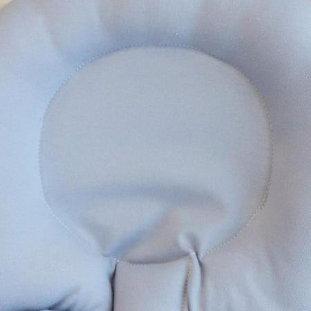 Imagem de Almofada de Pescoço Bebê Apoio Anatômico com Protetores de Cinto Malha Cinza Raposa