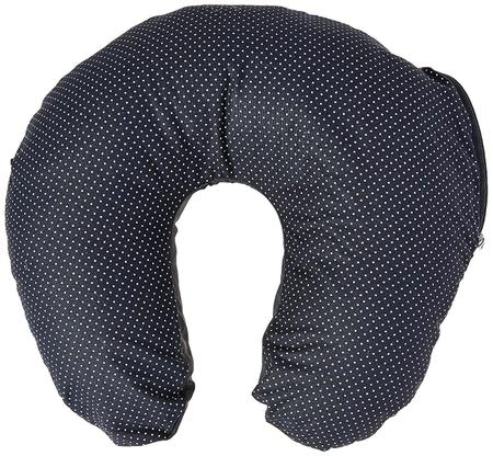 Imagem de Almofada de pescoço - poá preto com branco