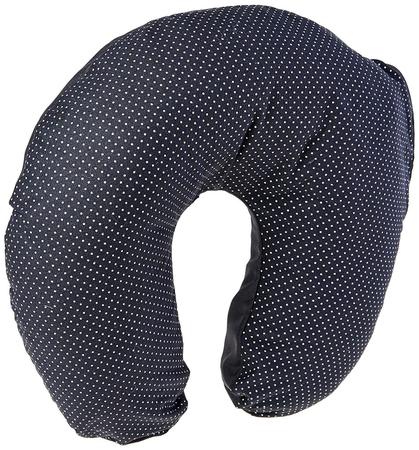 Imagem de Almofada de pescoço - poá preto com branco