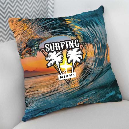 Imagem de Almofada Decorativa 25x25 SURF Onda Miami