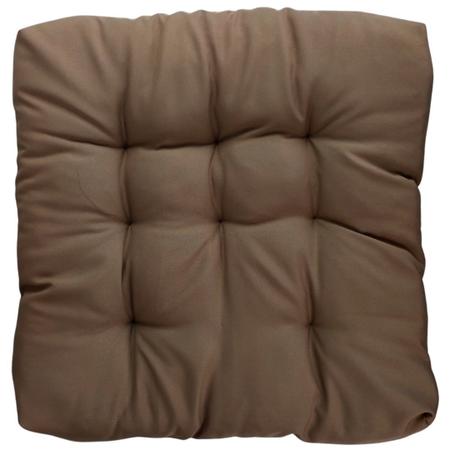 Imagem de Almofada Decorativa Futon Assento Cadeira 60x60cm Sofá Poltrona Cheia Grande Caqui