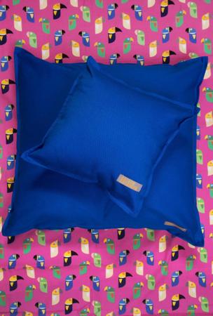 Imagem de Almofada em pesponto 25 cm x 25 cm azul royal