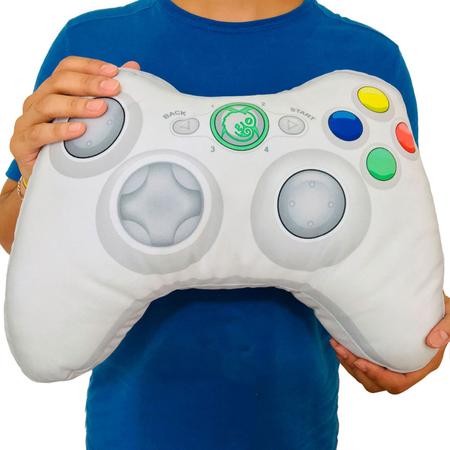 Imagem de Almofada Gamer Controle de Video Game Joystick Xpillowbox 360 Branca