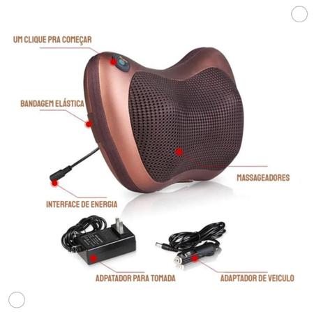Imagem de Almofada Massageadora Shiatsu infravermelho Bivolt Premium