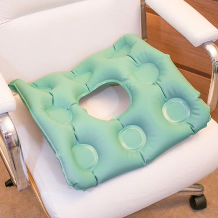 Imagem de Almofada Ortopédica Caixa de Ovo Quadrada com Orifício 2 em 1 Água e Inflável 