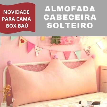 Imagem de Almofada para Cabeceira Cama Box Solteiro Pallets Leitura Encosto Lombar Repouso Decoração Rose Gold Capa com Zíper