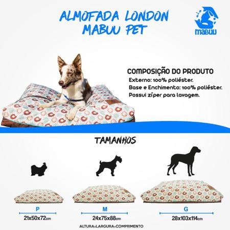 Imagem de Almofada para Cachorro Mabuu Pet - Abstrato Marrom - Tamanho P