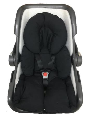 Imagem de Almofada Redutor Robo Para Carrinho de Bebe e Bebe Conforto Liso Preto