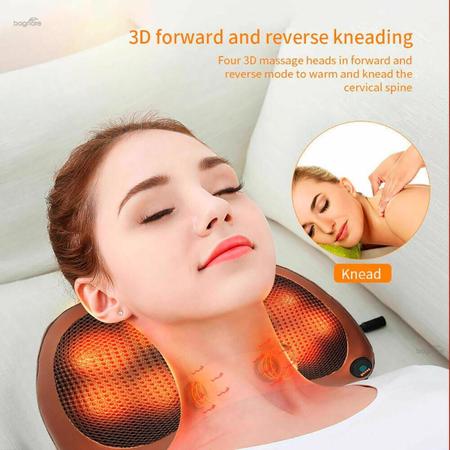 Imagem de Almofada Shiatsu Massageadora Relaxante para Pescoço Lombar Pernas e Pés Cansados