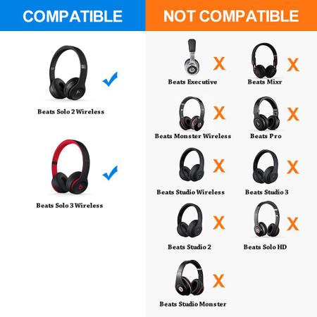 Imagem de Almofadas de ouvido de reposição para fone de ouvido sem fio Beats Solo 2/3