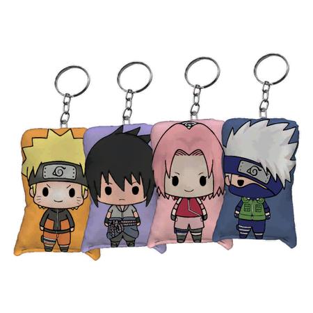 Chaveiro almofada Naruto, Sasuke, Itachi Uchiha, Minato, Kakashi, Jiraiya e  Sakura anime Naruto Shippuden almofadado kawaii fofo bolsa e chave