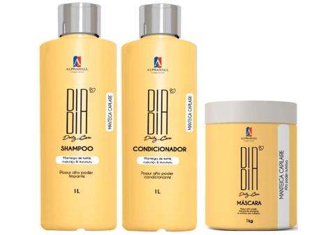 Imagem de AlphaHall Dia a Dia Manteiga Capilaire Shampoo 1 L e Condicionador 1 L e Máscara 1 Kg