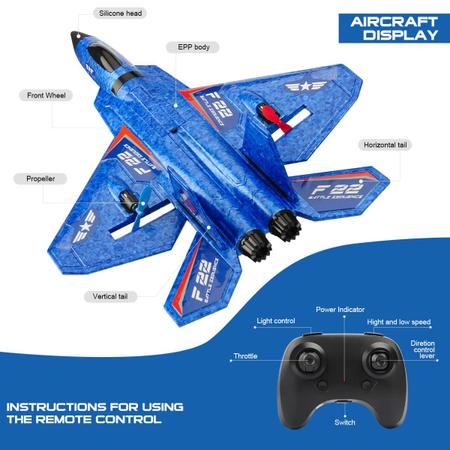 Aeronave de controle remoto | SU-35 Avião de acrobacias de caça a jato,  SU-35 2CH Jet Fighter Stunt RC Avião Modelo Brinquedos para Meninos Adultos